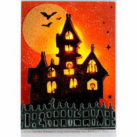 Martha Stewart Crafts - Halloween - 3 Dimensional Stickers - Light up Haunted House