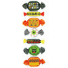 Martha Stewart Crafts - Halloween - 3 Dimensional Stickers - Wrapped Candy - Friendly