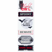 Martha Stewart Crafts - Halloween - Layered Stickers with Varnish Accents - Vampire Phrases