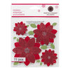 Martha Stewart Crafts - Christmas - Felt Stickers with Glitter and Gem Accents - Large Poinsettia
