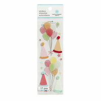 Martha Stewart Crafts - 3 Dimensional Stickers with Epoxy Felt and Glitter Accents - Party Balloon
