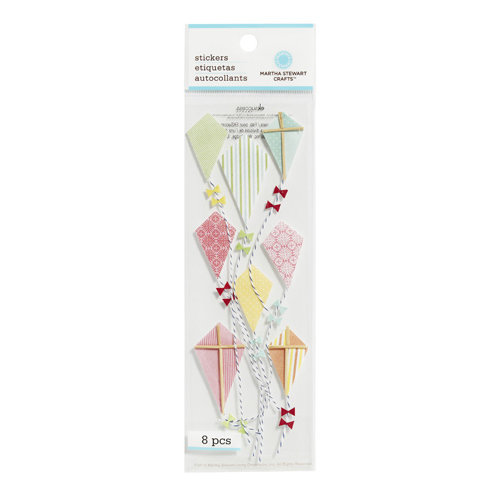 Martha Stewart Crafts - 3 Dimensional Stickers with Fabric Accents - Kite
