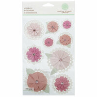 Martha Stewart Crafts - Doily Lace Collection - Stickers - Doily Tag Flowers