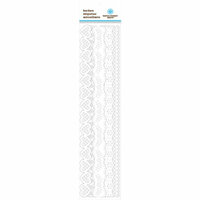 Martha Stewart Crafts - Doily Lace Collection - Embossed Vellum Border Stickers