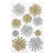 Martha Stewart Crafts - Doily Lace Collection - Stickers - Gold and Silver Chrysanthemum