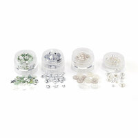 Martha Stewart Crafts - Doily Lace Collection - Embellishment Findings - White and Silver