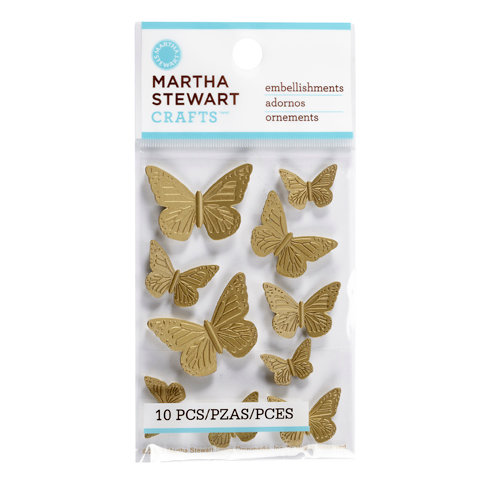 Martha Stewart Crafts - Vintage Collection - Metal Embellishments - Heirloom Butterfly