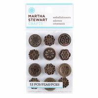 Martha Stewart Crafts - Vintage Collection - Metal Embellishments - Heirloom Medallion