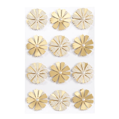 Martha Stewart Crafts - 3 Dimensional Stickers with Foil Accents - Elegant Nature Asters