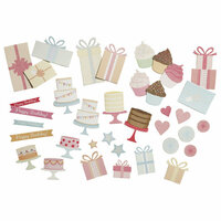 Martha Stewart Crafts - Modern Festive Collection - Chipboard Die Cuts - Presents and Icons