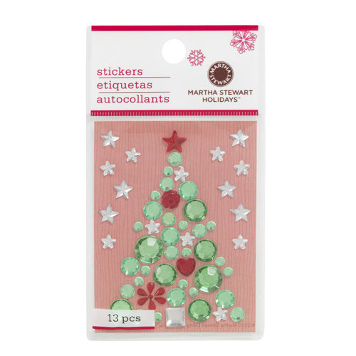 Martha Stewart Crafts - Christmas - Bling - Gemstone Stickers - Christmas Tree