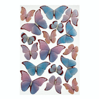 Martha Stewart Crafts - Pearl Garden Collection - 3 Dimensional Stickers - Butterflies