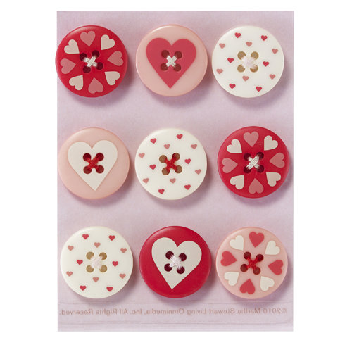 Martha Stewart Crafts - Valentine - Buttons - Heart and Love, CLEARANCE