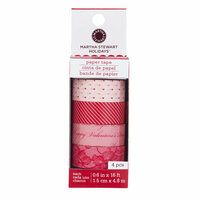 Martha Stewart Crafts - Valentine - Paper Tape - Pink and Red Lace