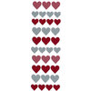 Martha Stewart Crafts - Valentine - Glitter Stickers - Hearts, CLEARANCE