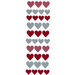 Martha Stewart Crafts - Valentine - Glitter Stickers - Hearts, CLEARANCE