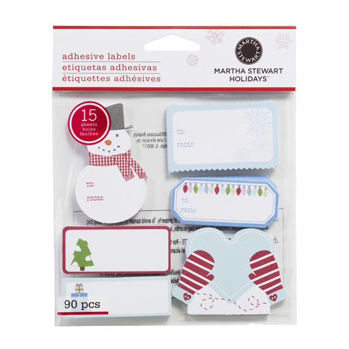 Martha Stewart Crafts - Christmas - Adhesive Label Pad - Winter Wonderland