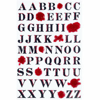 Martha Stewart Crafts - Halloween - Stickers with Glitter Accents - Bloody Alphabet