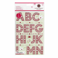 Martha Stewart Crafts - Christmas - Metallic Stickers - Alphabet - Large Scandinavian