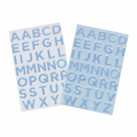 Martha Stewart Crafts - Christmas - Epoxy Stickers with Glitter Accents - Large Alphabet - Winter Wonderland