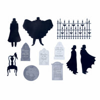 Martha Stewart Crafts - Halloween - Self Adhesive Die Cuts with Metallic Accents - Vampire