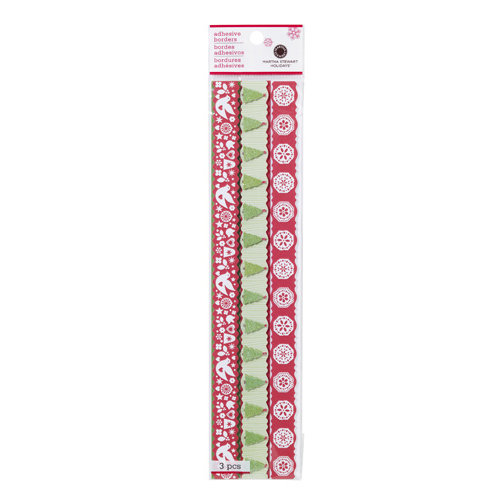 Martha Stewart Crafts - Christmas - 3 Dimensional Border Stickers with Glitter Accents - Scandinavian