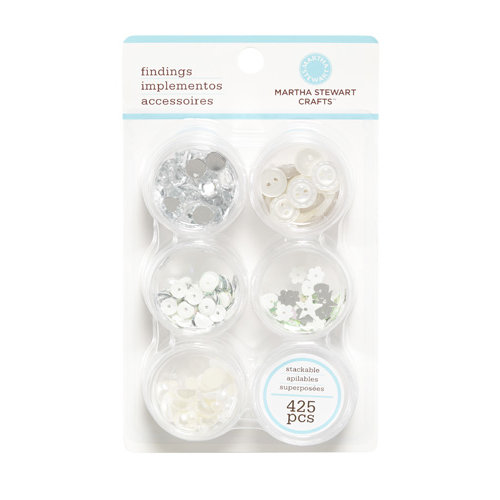 Martha Stewart Crafts - Stackable Embellishment Findings - Crystal Sterling