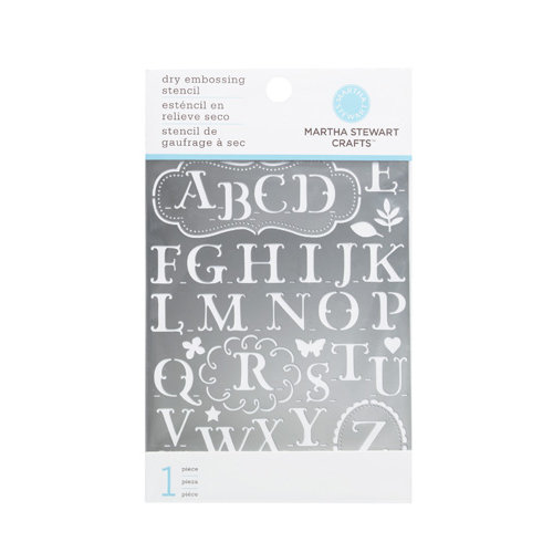 Martha Stewart Crafts - Dry Embossing Stencil - Traditional Alphabet