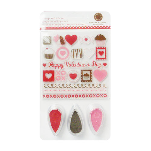 Martha Stewart Crafts - Valentine - Stamp and Ink Set