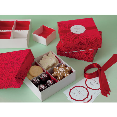 Martha Stewart Crafts - Christmas - Treat Boxes with Compartments - Scandinavian