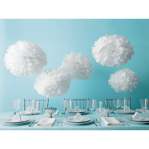 Martha Stewart Crafts - Doily Lace Collection - Pom Poms - White