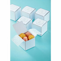 Martha Stewart Crafts - Doily Lace Collection - Treat Boxes with Silver Edge and Ribbon