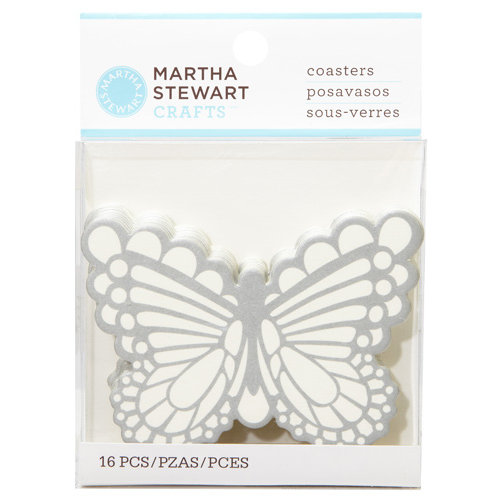 Martha Stewart Crafts - Doily Lace Collection - Coasters - Butterfly