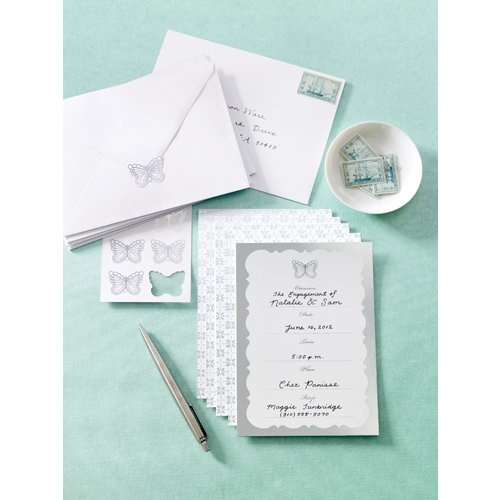 Martha Stewart Crafts - Doily Lace Collection - Butterfly Invitations