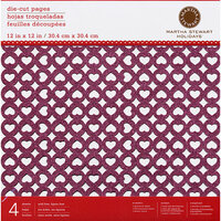 Martha Stewart Crafts - Valentine - 12 x 12 Die Cut Cardstock Pack