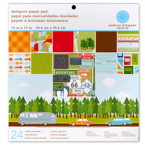 Martha Stewart Crafts - 12 x 12 Designer Paper Pad - Travel