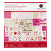 Martha Stewart Crafts - Valentine - 12 x 12 Designer Paper Pad - Key and Heart