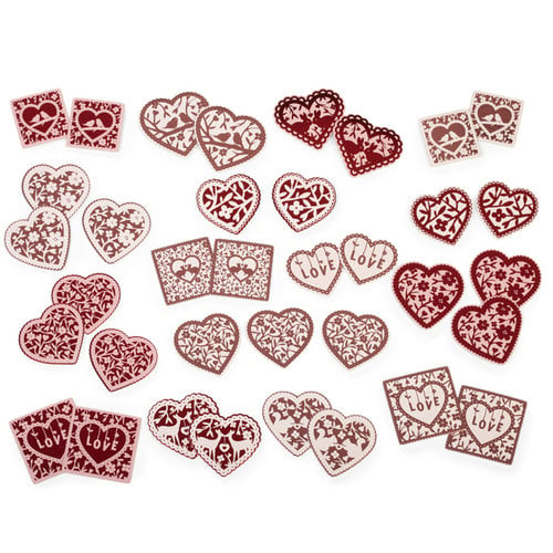 Martha Stewart Crafts - Valentine's Day Collection - Foil Stickers - Hearts