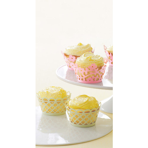 Martha Stewart Crafts - Spring Seasonal Collection - Die Cut Cupcake Treat Wrappers - Pastel