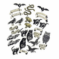 Martha Stewart Crafts - Elegant Witch Collection - Halloween - Chipboard Stickers - Icons