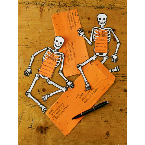 Martha Stewart Crafts - Classic Halloween Collection - Party Invitations - Skeleton