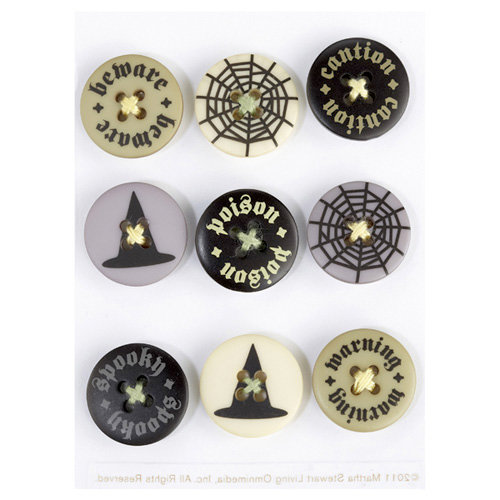 Martha Stewart Crafts - Elegant Witch Collection - Halloween - Buttons