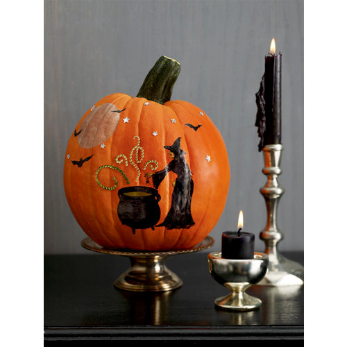 Martha Stewart Crafts - Elegant Witch Collection - Halloween - Pumpkin Transfers with Gemstones