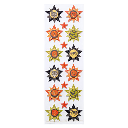 Martha Stewart Crafts - Halloween Collection - Layered Stickers with Glitter Accents - Carnival Icon