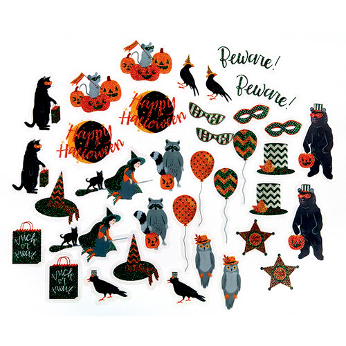 Martha Stewart Crafts - Animal Masquerade Collection - Halloween - Die Cut Acetate Pieces