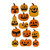 Martha Stewart Crafts - Animal Masquerade Collection - Halloween - Chipboard Stickers with Glitter Accents - Jack O Lanterns