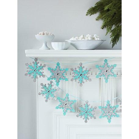 Martha Stewart Crafts - Snowflace Collection - Christmas - Glittered Garland