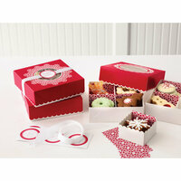 Martha Stewart Crafts - Snowflace Collection - Christmas - Treat Boxes with Compartments
