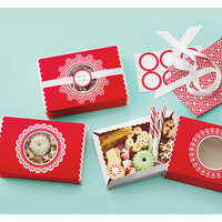 Martha Stewart Crafts - Snowflace Collection - Christmas - Match Box - Red Lace