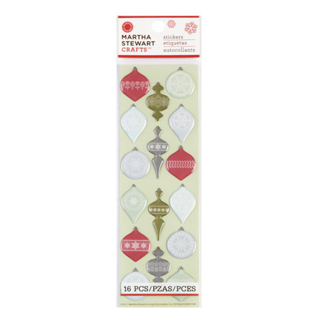 Martha Stewart Crafts - Snowflace Collection - Christmas - Epoxy Stickers - Ornaments